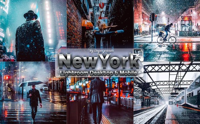 高品质美国纽约好莱坞冬季电影质感的Lightroom预设