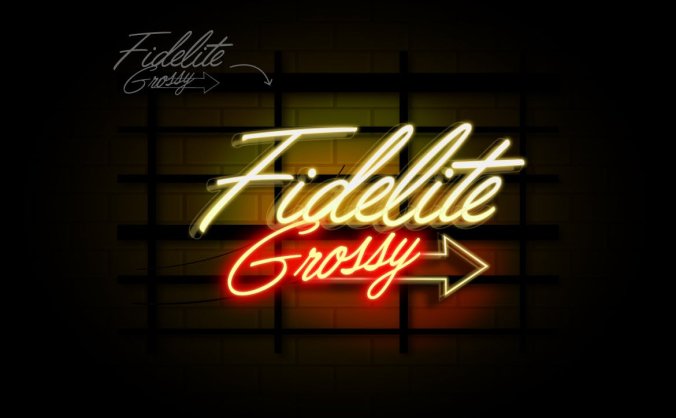 酷炫AI霓虹灯字体设计样机素材