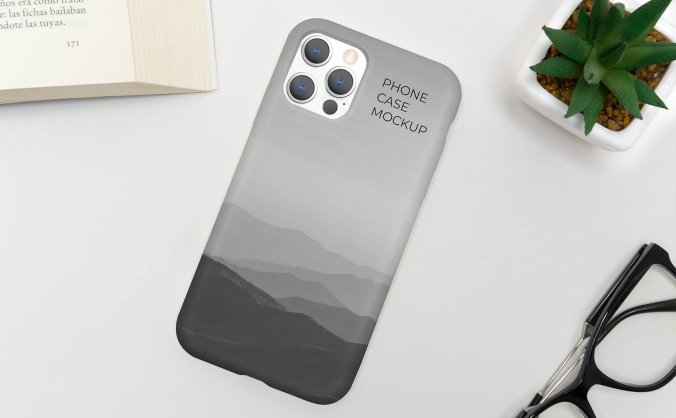 一套个性的手机壳设计展示PSD样机素材