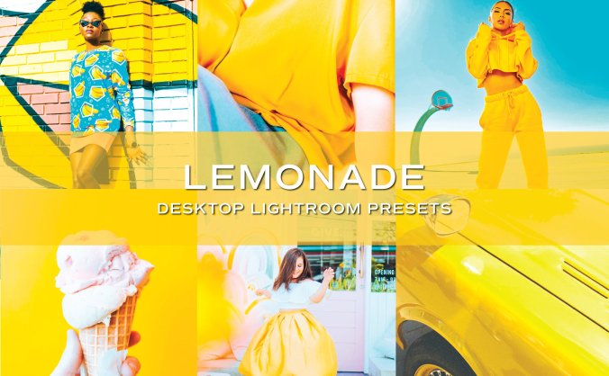 5种风格充满活力的黄颜色滤镜色调Lightroom预设