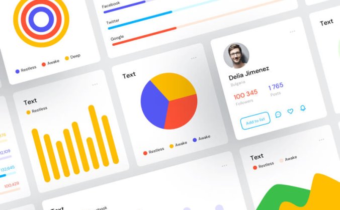 数据图后台数据卡片样式UI组件包