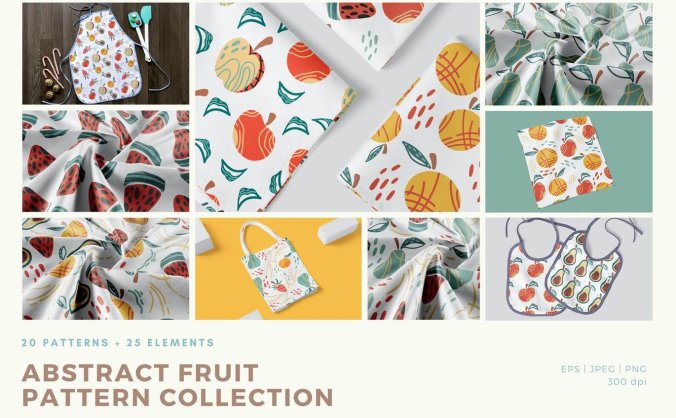 时尚高端水果矢量背景底纹纹理素材包合集