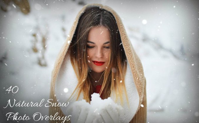 40自然下雪天照片PS动作预设背景底纹素材图片集合