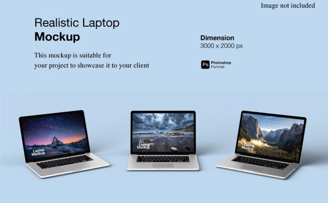 逼真质感笔记本UI样机展示PSD素材模型