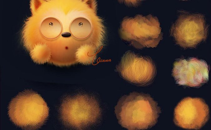 再也不用慢吞吞画毛发了！！试试这13款procreate和PS笔刷吧！