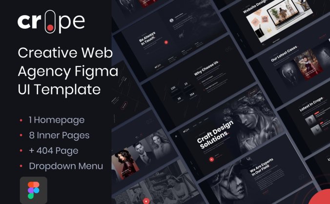 超高品质黑色高端多用途官网设计WEB UI KITS(Figma)