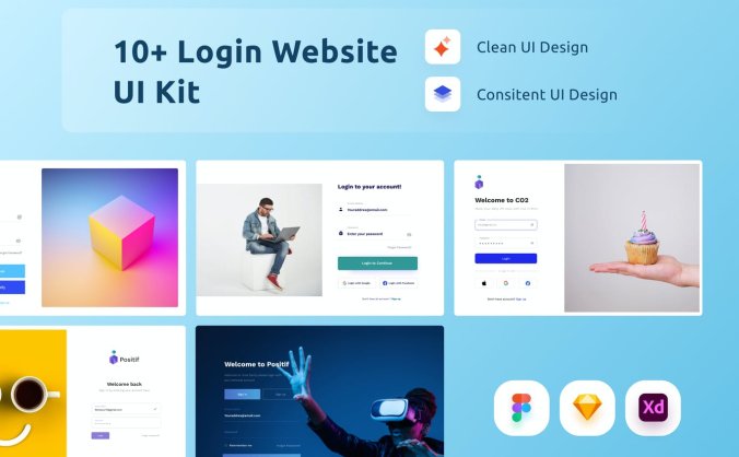10个高端WEB网站登录页面UI KITS