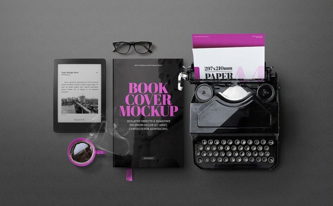 kindle电子书设计PSD样机素材
