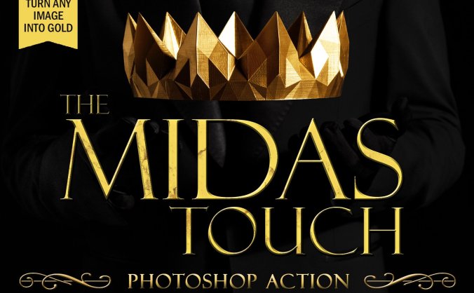 一键生成逼真金色外观照片PS动作效果