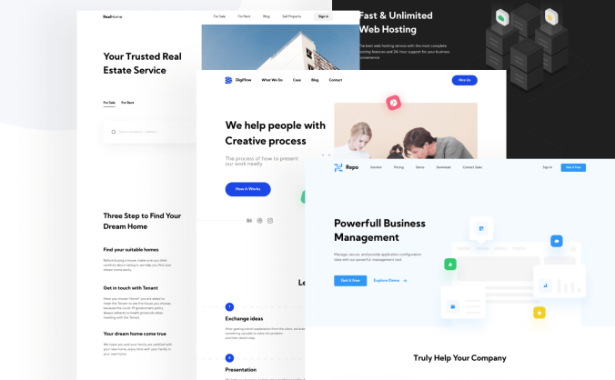 4个非常漂亮优雅的房产相关登录页面素材