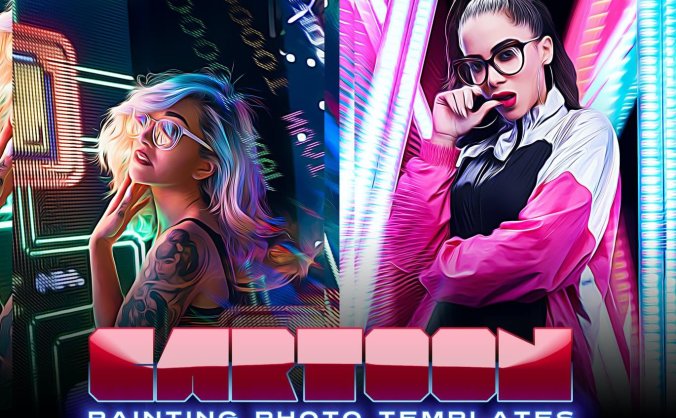 逼真有质感的手绘漫画PS动作预设素材