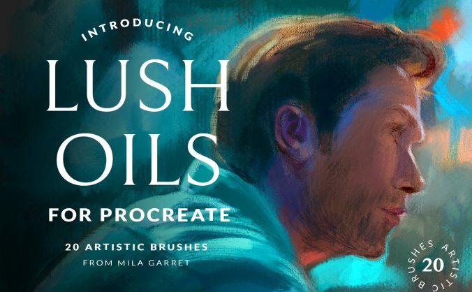 一套非常艺术油画风格的Procreate绘画笔刷