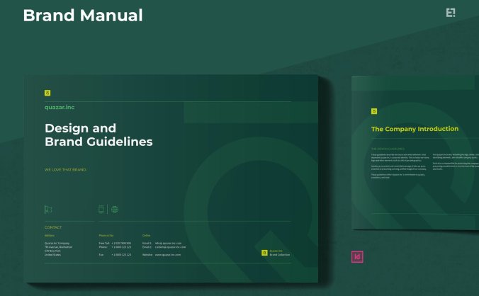 绿色时尚高端品牌VI手册设计模板