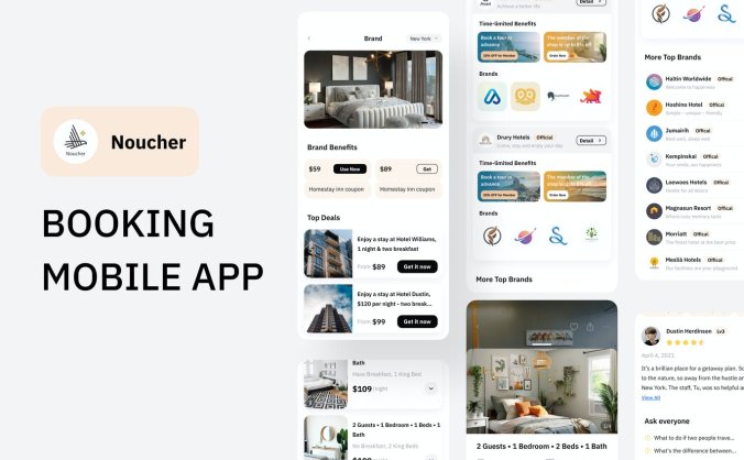 一组非常时尚的美容产品应用APP UI KIT素材