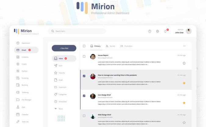 简洁清新的后台管理WEB界面素材模板