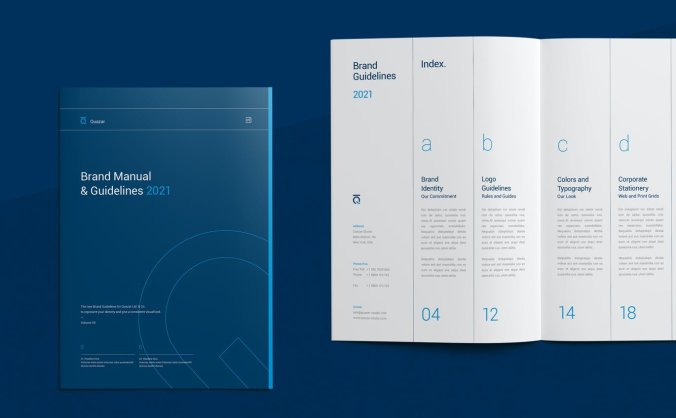 深色高端时尚商务VI手册画册宣传册设计模板