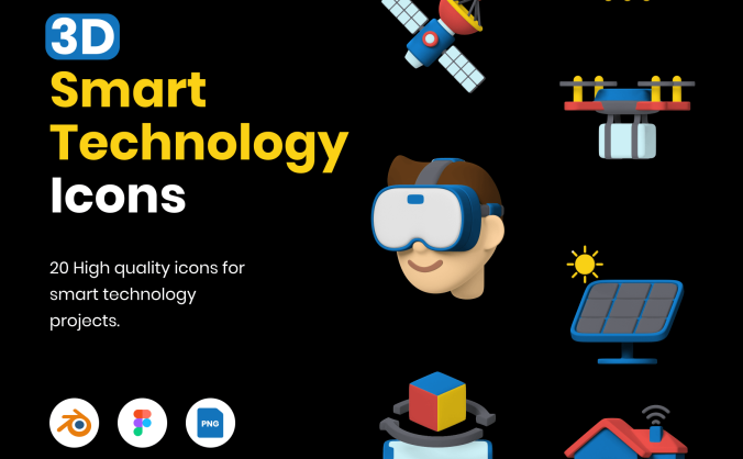 20个高质量可爱3D图标素材包