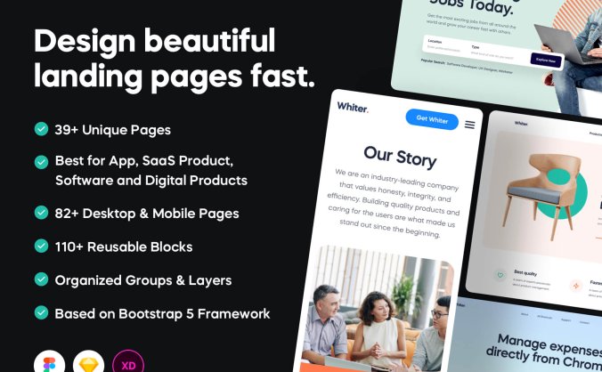 一套适合于APP、SaaS后台和PC的登陆页素材模板