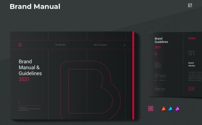 黑红色高端品牌VI手册设计手册素材模板