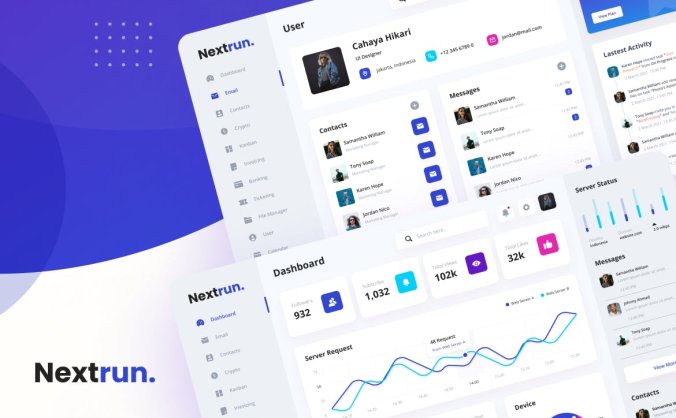 16个简洁干净的后台管理网页素材模板