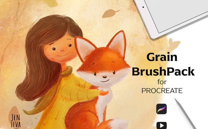 一套数字艺术绘画Procreate笔刷素材包