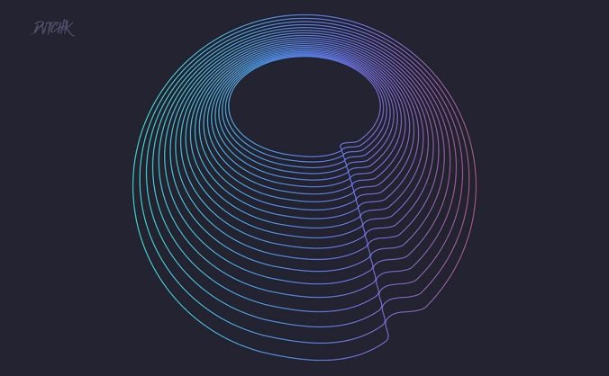 25个抽象圆形PS笔刷素材包