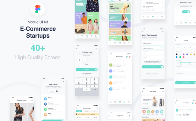 49个网上电子商务网上购物APP UI KIT界面