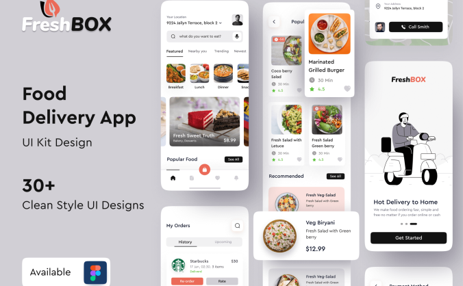 35+高端订餐外卖移动APP UI KIT素材包