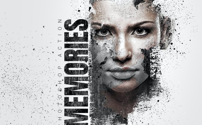 一键生成高品质中国风水墨墨迹墨点风格PS动作预设