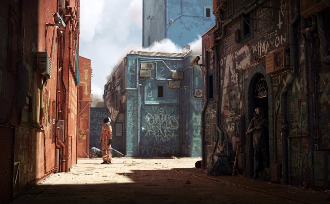 宇航员太空人模型太空科幻人物模型C4D素材