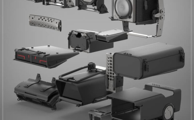 精品素材：国外3D KitBash库全套模型工业零部件模型零件C4D模型