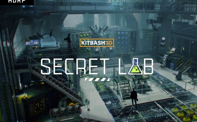 一套科幻模型神秘实验室器械工具模型含纹理贴图C4D素材