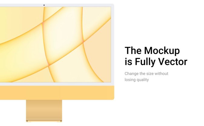 新款iMac 24苹果电脑矢量模型素材