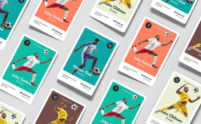 高品质稀有欧洲杯世界杯欧冠中超足球球星卡片包装设计VI样机PSD素材