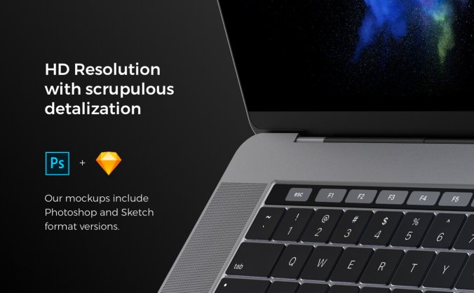 10个逼真高品质MacBook Pro 15寸笔记本电脑样机素材