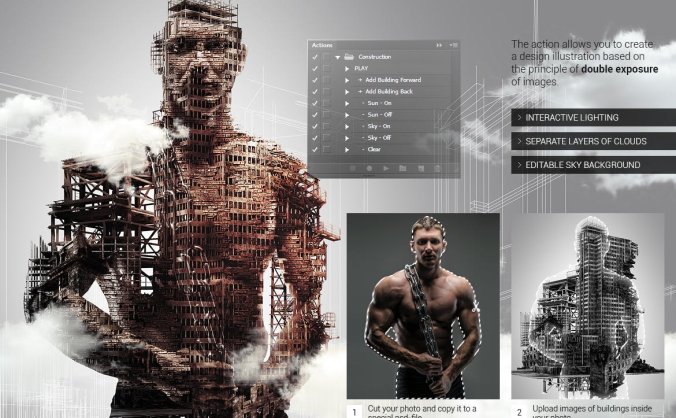 一键生成超有艺术的素描绘画PS动作