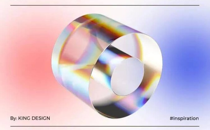 潮流磨砂玻璃立方体效果放在作品集里，肯定会加分不少！