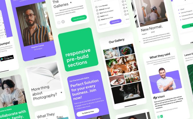 120多个多用途响应式登陆页面UI素材