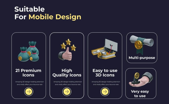 21个金色奖杯星星徽章点赞3D图标素材