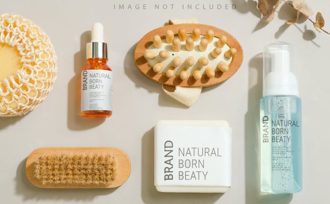 逼真高端高品质化妆品包装样机PSD素材包