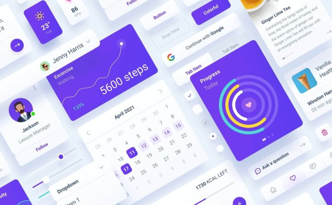 一套健康管理后台UI界面素材包