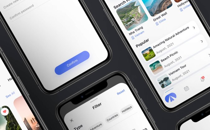 35个富有细节的旅游主题类APP UI KIT素材包(Figma)