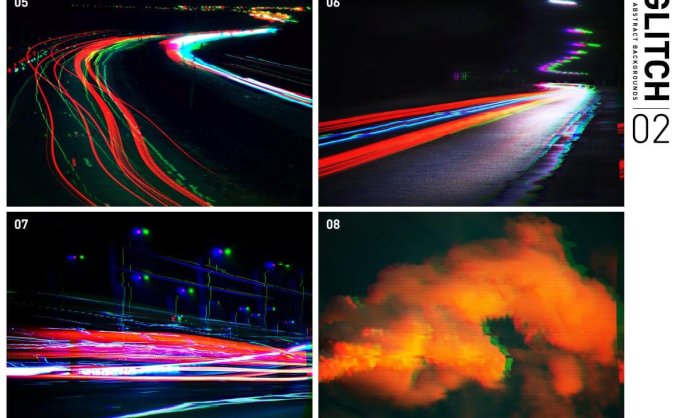 抽象抖音小故障风背景底纹纹理素材集合