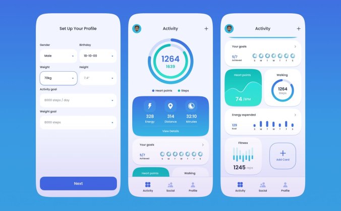 一套健身健康管理APP模板