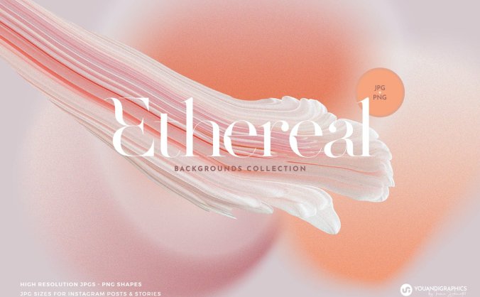 20个高分辨率清新优雅的颗粒渐变背景纹理素材包