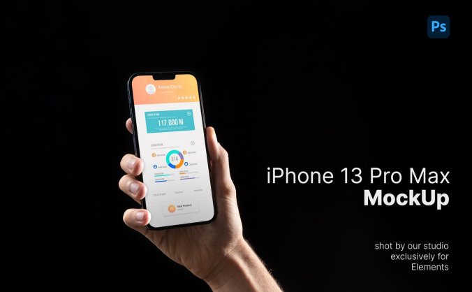 最新款苹果iPhone 13 Pro Max 模型PSD素材