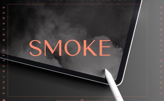 非常逼真的烟雾烟尘Procreate笔刷