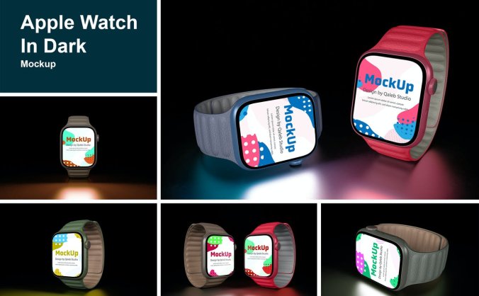 苹果智能手表Apple Watch样机PSD素材