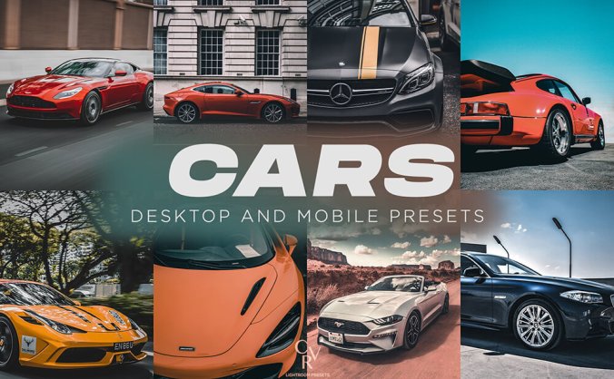 6个高品质汽车照片滤镜LR预设素材插件
