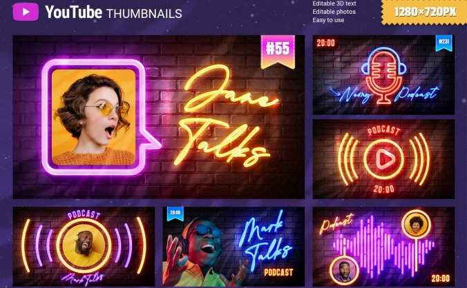 绚丽3D立体霓虹灯效果立体字图层PSD素材